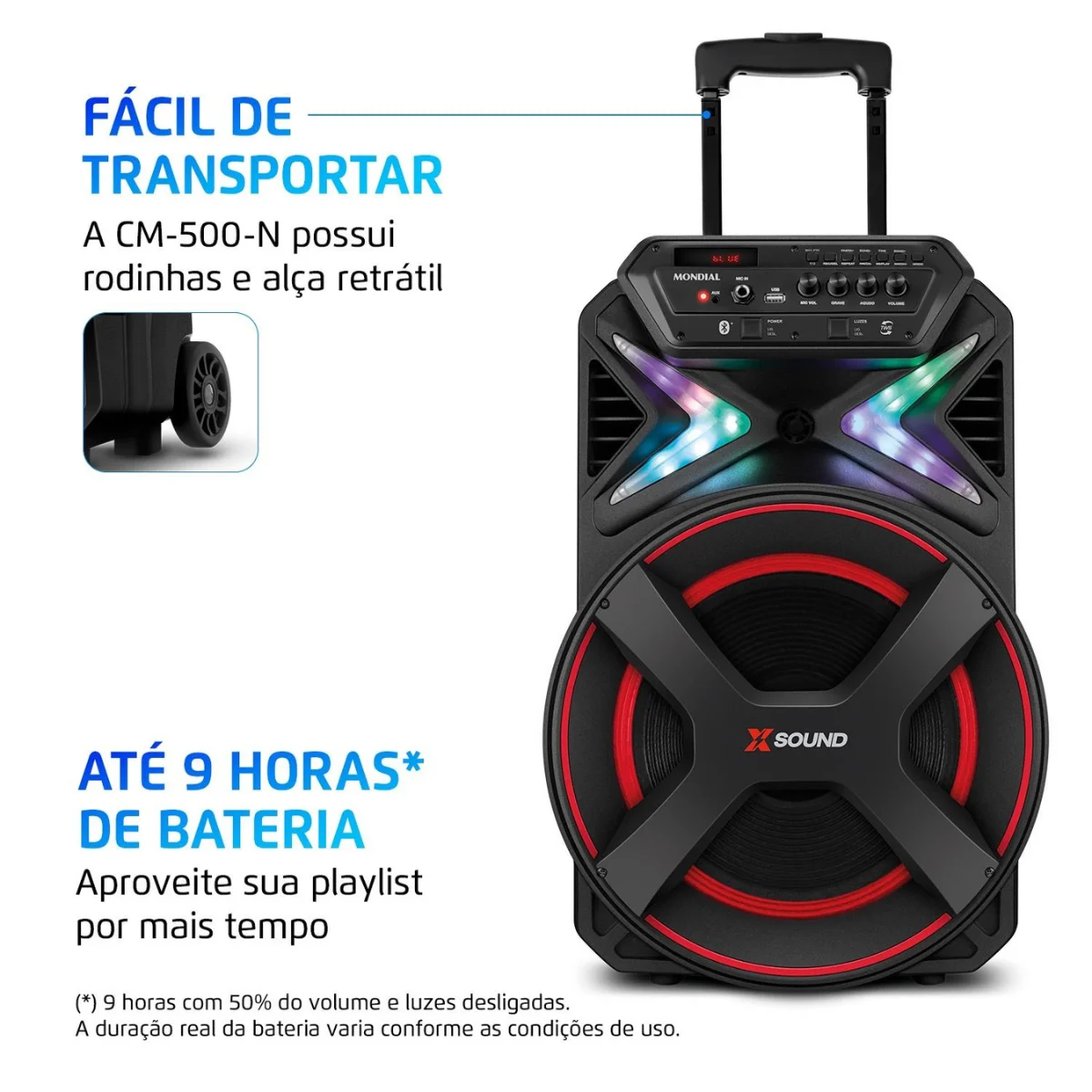 Caixa Amplificadora CM 500-N Bivolt 7043-01 Preta - Mondial