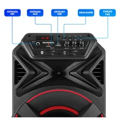 Caixa Amplificadora CM 300-N Bivolt 7041-01 Preta - Mondial