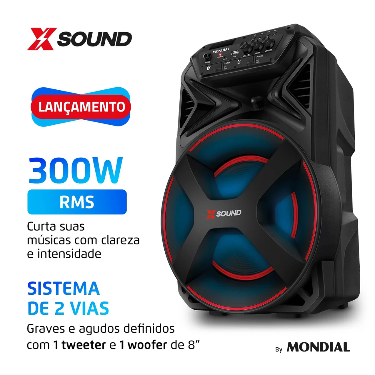 Caixa Amplificadora CM 300-N Bivolt 7041-01 Preta - Mondial