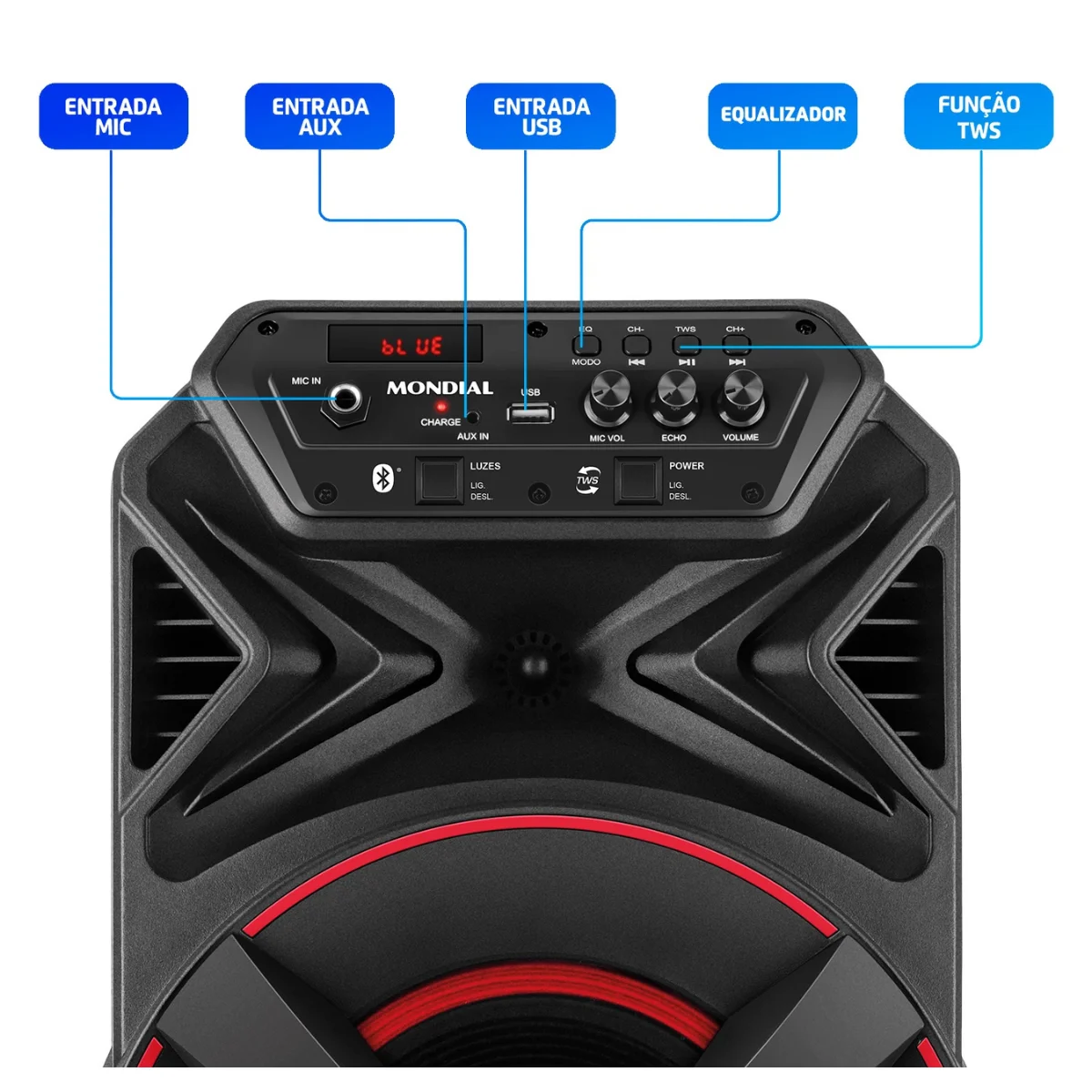 Caixa Amplificadora CM 300-N Bivolt 7041-01 Preta - Mondial