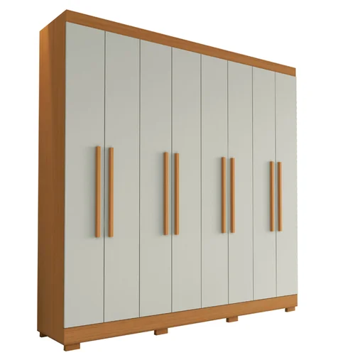 Roupeiro Dubai 8 Portas 4 Gavetas 2030288-944 Cinamomo/Off White - MUDI