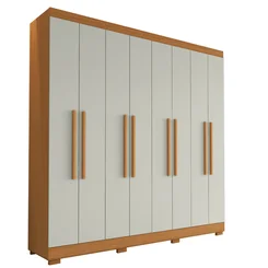 Roupeiro Dubai 8 Portas 4 Gavetas 2030288-944 Cinamomo/Off White - MUDI