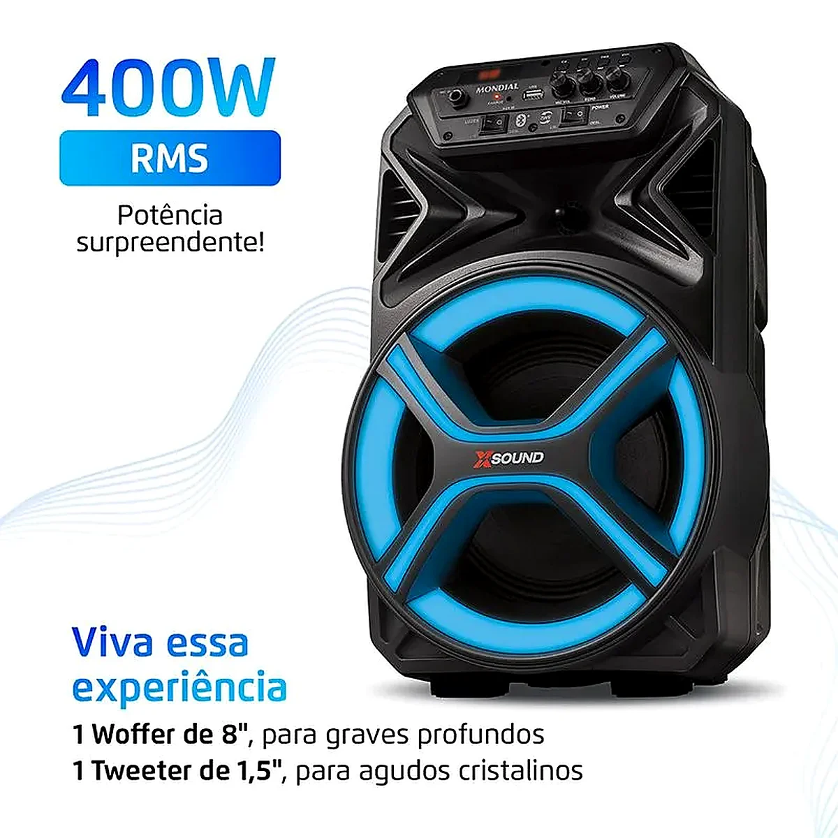 Caixa Amplificadora CM 400-N Bivolt 8998-01 Preta - Mondial