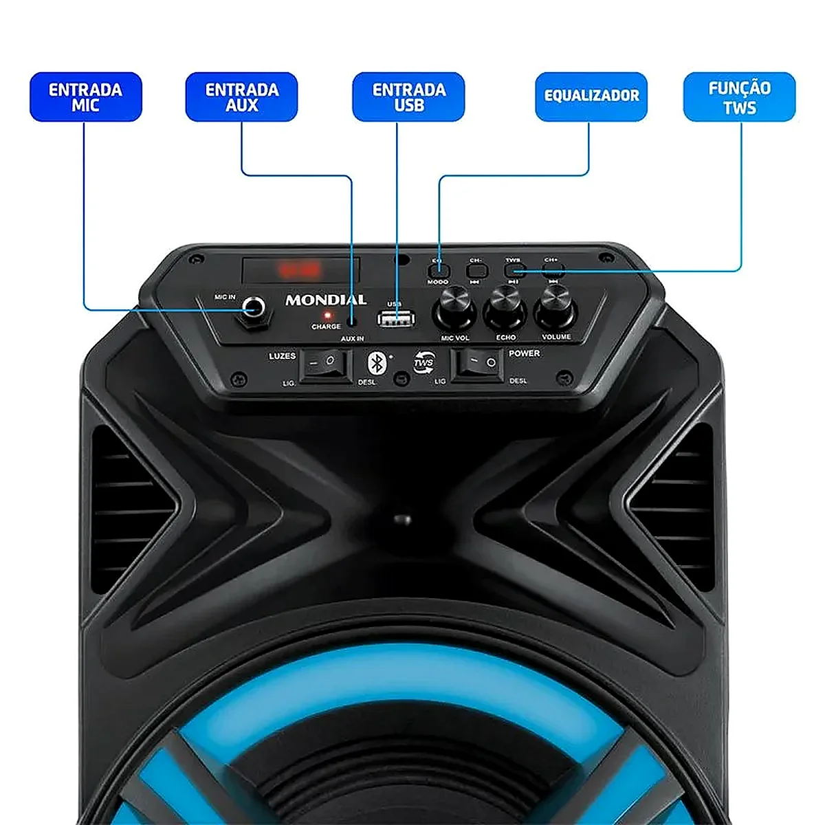 Caixa Amplificadora CM 400-N Bivolt 8998-01 Preta - Mondial
