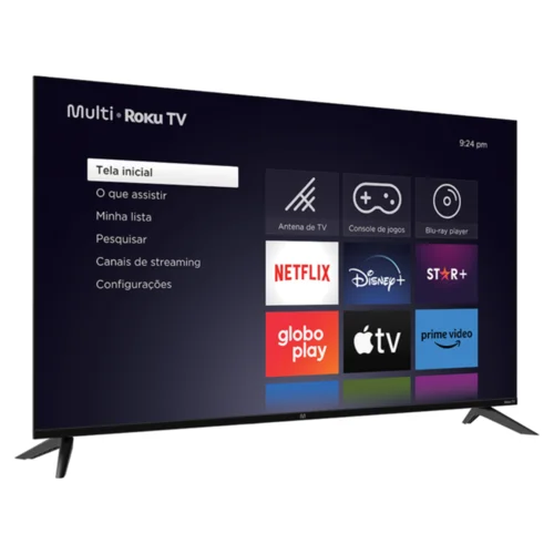 Smart TV 50" Roku 4K UHD 50M10CR Bivolt Preto - Multilaser