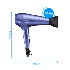 Secador De Cabelo Glossy Color SEB20 127V Roxo - Elgin