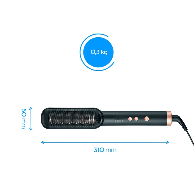 Escova Alisadora Perfect Liss Bivolt 42ELIS00 Preto - Elgin