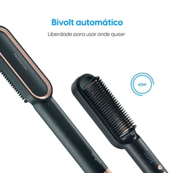 Escova Alisadora Perfect Liss Bivolt 42ELIS00 Preto - Elgin