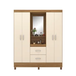 Roupeiro Capelinha Amazonas 4 Portas 2 Gavetas 42221MD-140 Amêdola/Off White