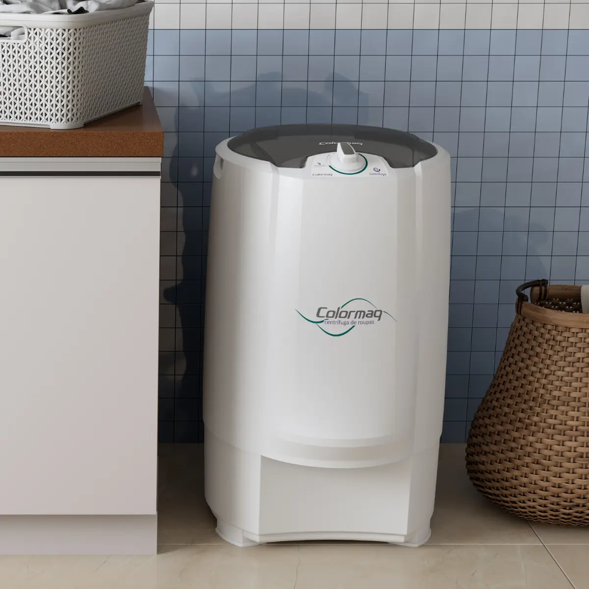 Centrífuga de Roupa Sem Timer Cesto Inox 3,7 Kg CCE04SAKAN 127v Branco - Colormaq