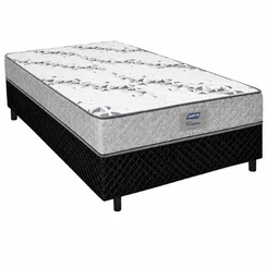 Cama Box Elegance Casal Conjugada com Molas Bonnel 058X138X188 Cinza - Gazin
